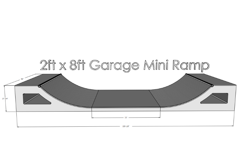 2ft High x 8ft Wide Garage Mini Ramp – One Tree Ramps